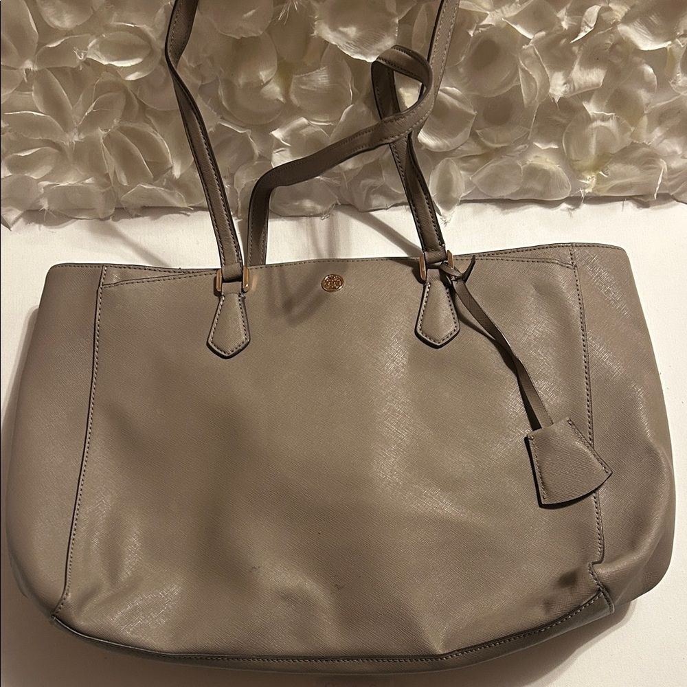 Tory Burch Elegant Gray Tote